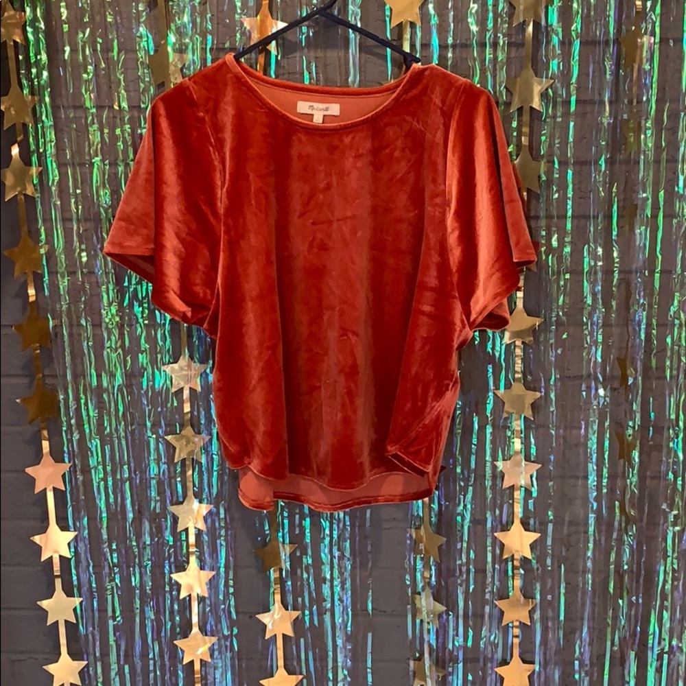 Madewell velvet shirt